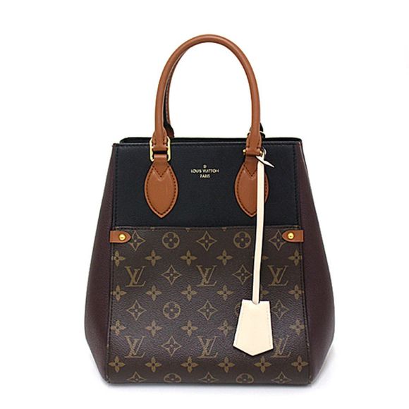 Louis Vuitton Fold Tote MM Monogram Canvas Calf Leather Shoulder Bag - Picture 1 of 1